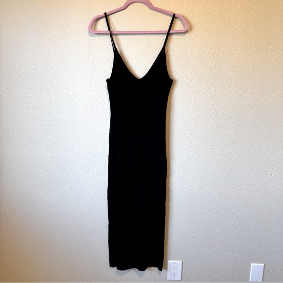 7 For All Mankind Black Easy Tank Dress Midi Womens S Beachy Casual Classic - Picture 1 of 7